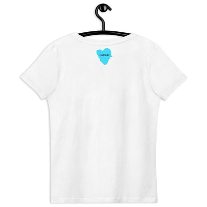 Enganliegendes T-Shirt Katze Lila