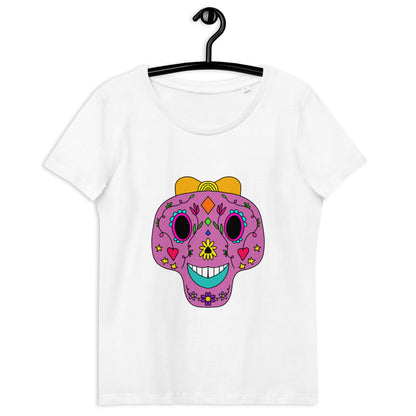 Enganliegendes T-Shirt Totenkopf Luna