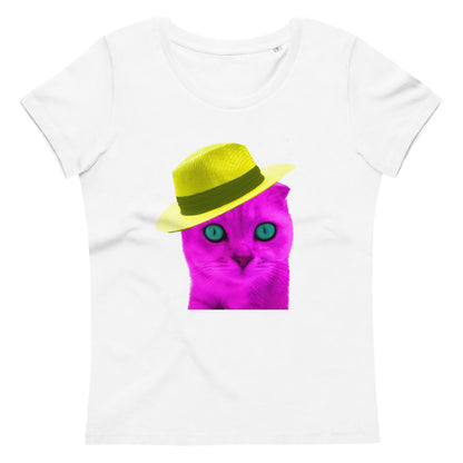 Enganliegendes T-Shirt Pink Cat