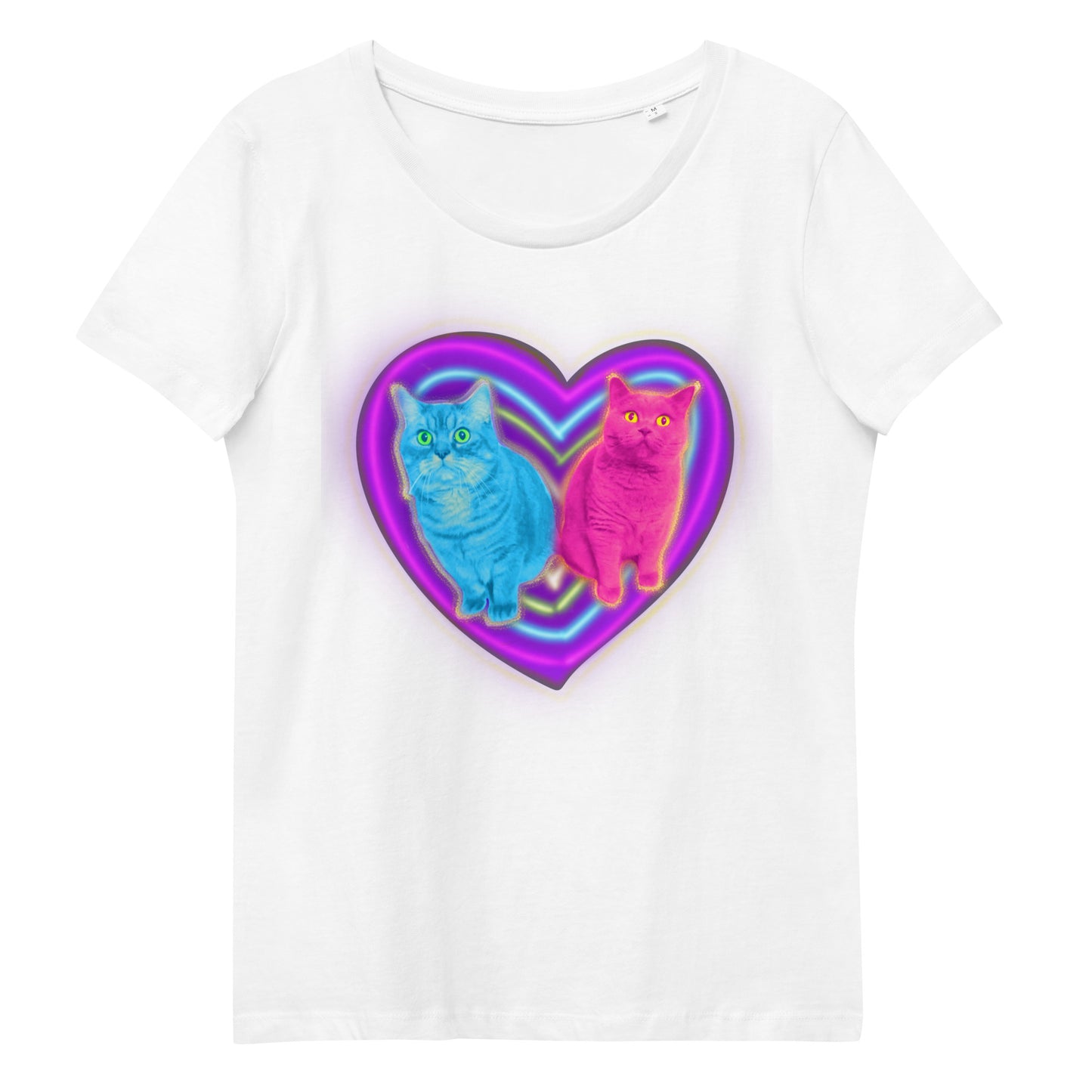 Enganliegendes T-Shirt Katzen