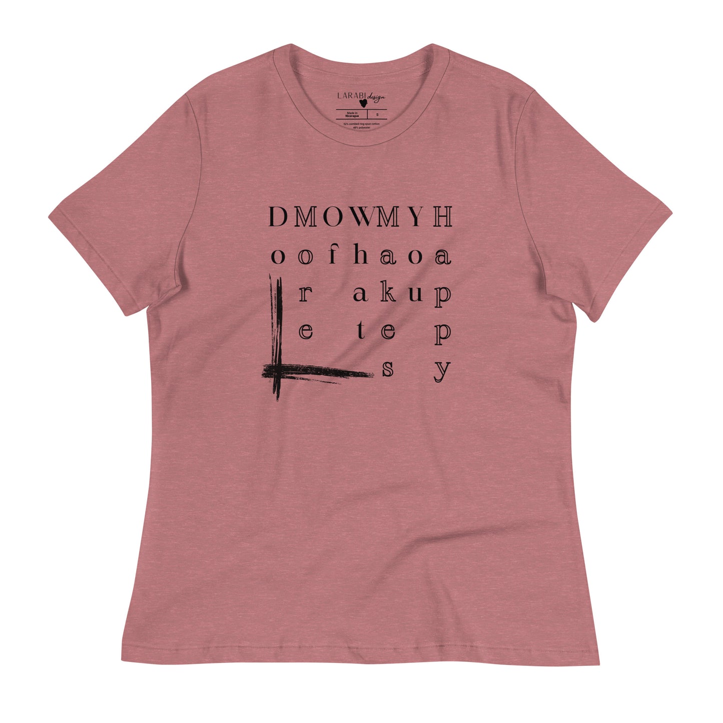Lockeres Damen-T-Shirt Black Letters