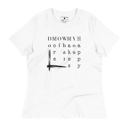 Lockeres Damen-T-Shirt Black Letters